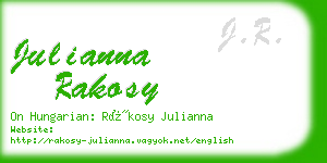 julianna rakosy business card